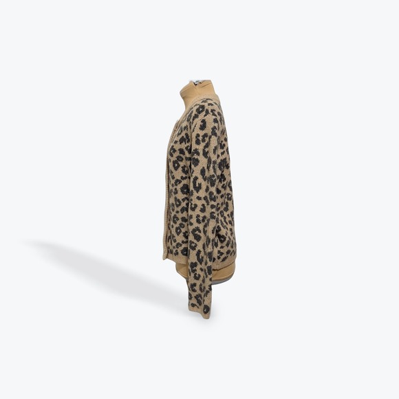 Abercrombie Fitch Leopard Print Button Front Cardigan Sweater Women's Medium‎ - Picture 3 of 5